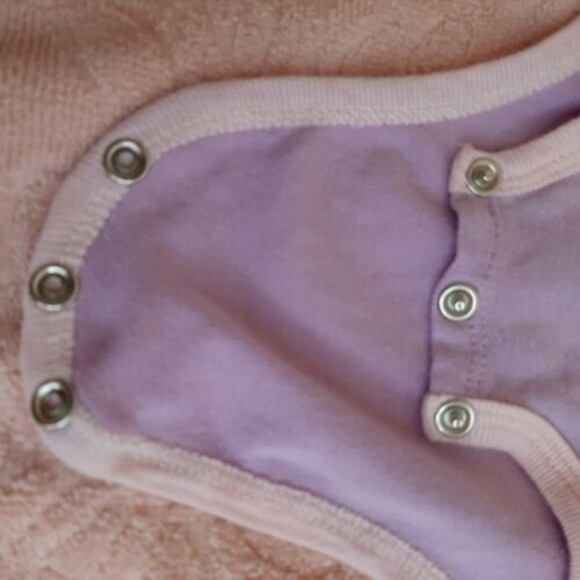 Baby Headquarter 0-3m Creeper One-Piece Bodysuit  I Love Daddy Purple/Pink - Picture 4 of 7